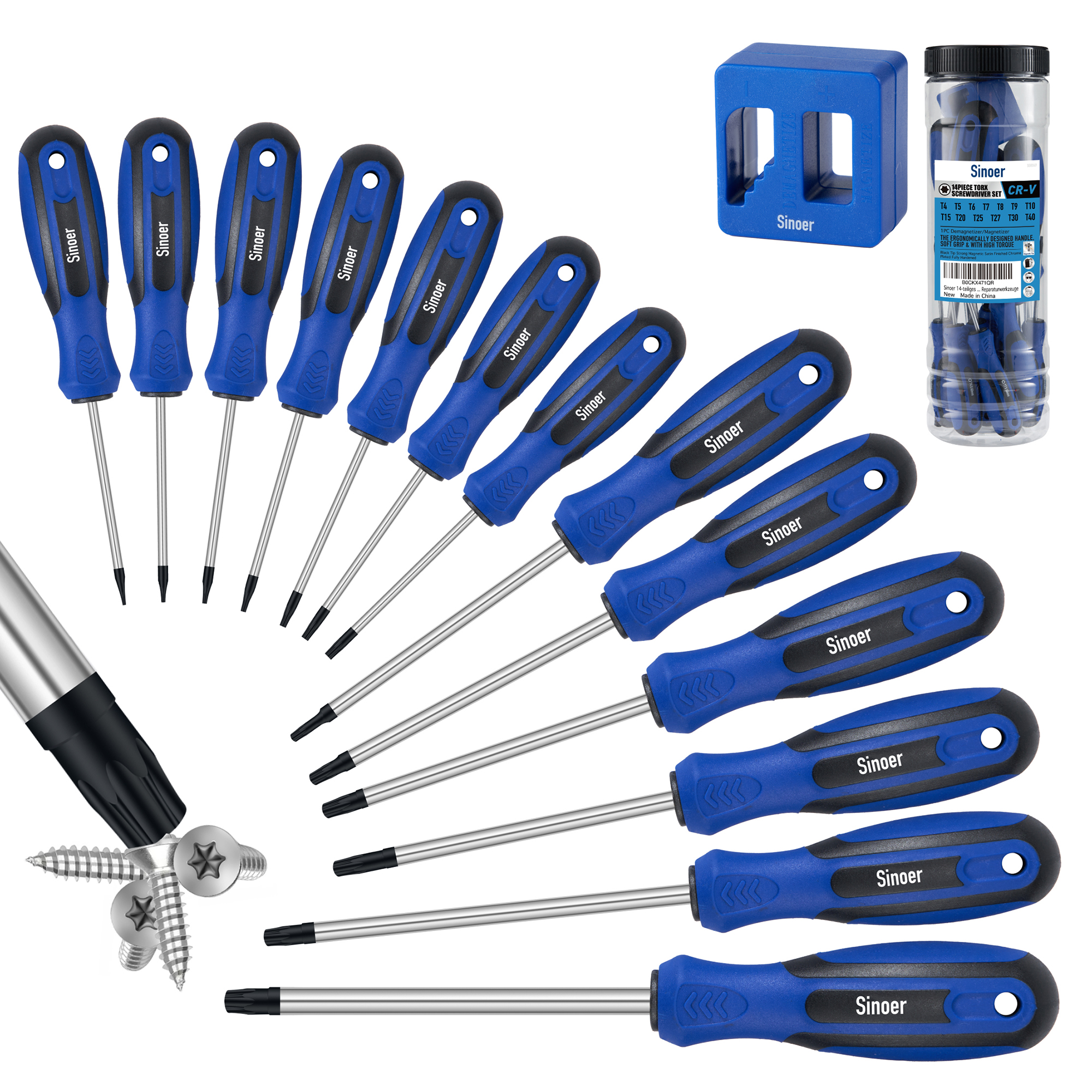 Amazon.com: Sinoer 14-Piece Magnetic Torx Screwdrivers Set